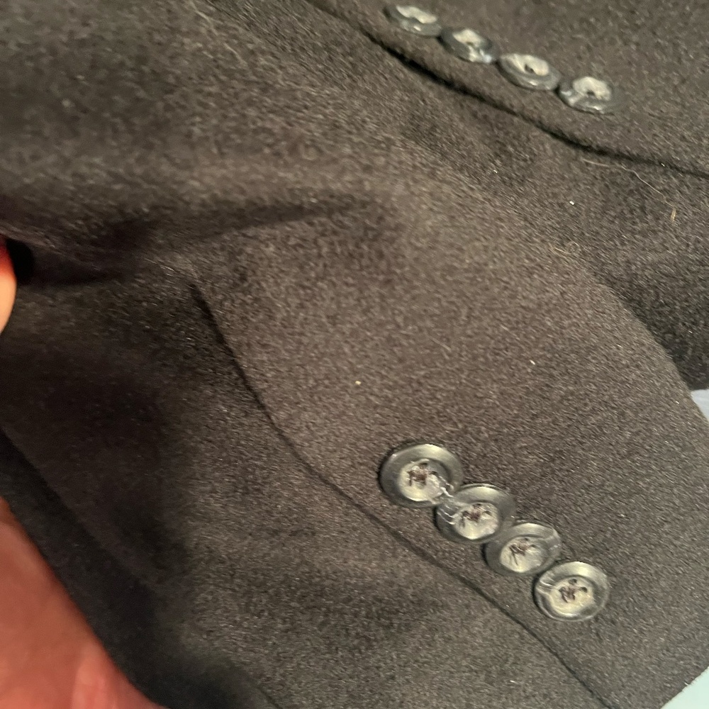 Loro Piana & Co.  Made in Italy 100% cashmere jet black NORDSTROM OVERCOAT - Picture 5 of 6